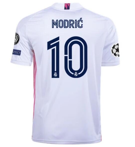 Real Madrid Home Kit Soccer Jersey LUKA MODRIĆ #10 2020/21